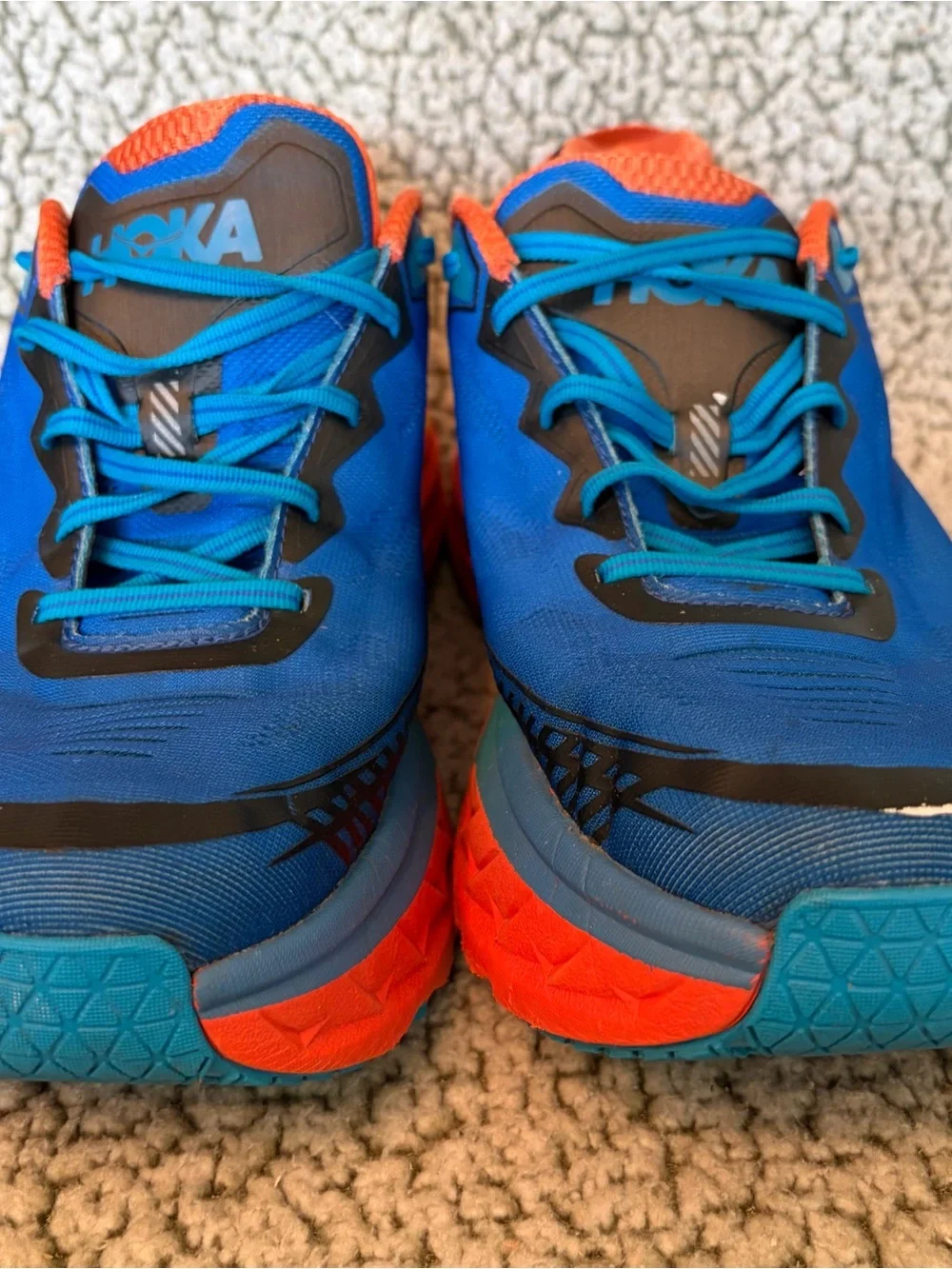 HOKA ONE ONE BONDI 5 Running Shoes Men Sz 11 Blue And Orange